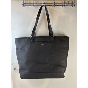 Thirty-one 31 Gray Pebbled Jewell Shoulder XL Editor Tote Bag Purse 20x14" new R